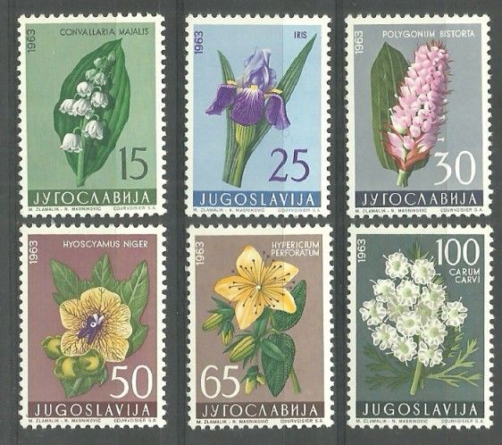 Znaczek Jugosławia 1963 Mi 1034-1039 Czyste **