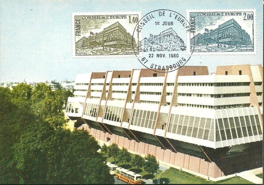 Znaczek Francja 1980 Mi die 25-26 Karta Max