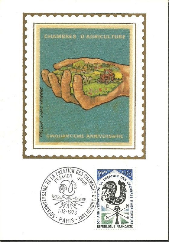 Znaczek Francja 1973 Mi S1858 Karta Max