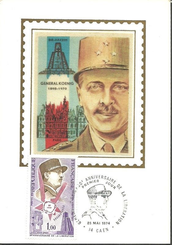 Znaczek Francja 1974 Mi S1875 Karta Max
