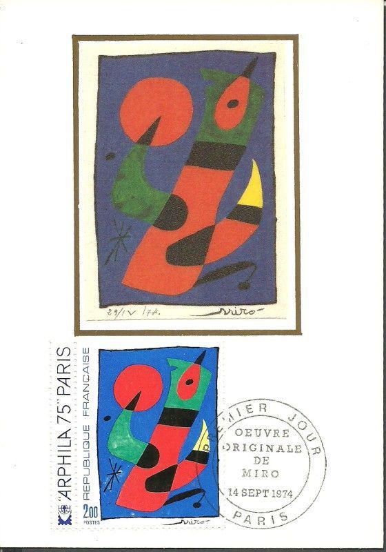 Znaczek Francja 1974 Mi S1885 Karta Max