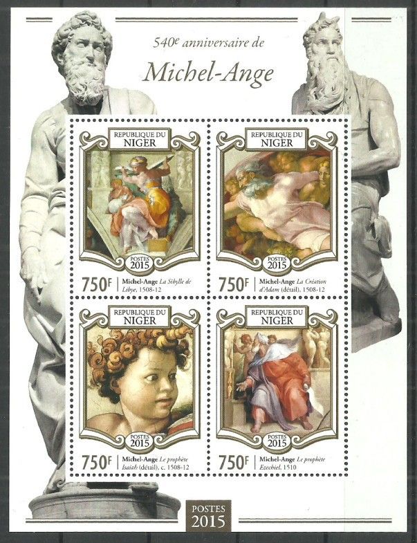 Znaczek Niger 2015 Mi ark 3315-3318 Czyste **
