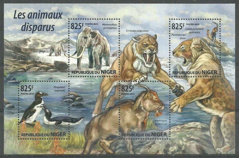 Znaczek Niger 2015 Mi ark 3460-3463 Czyste **