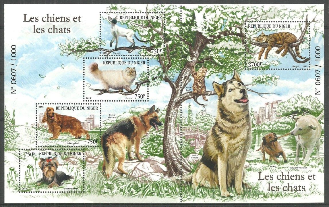 Znaczek Niger 2015 Mi ark 3637-3641 Czyste **
