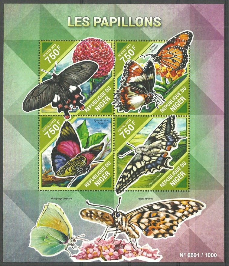 Znaczek Niger 2015 Mi ark 3872-3875 Czyste **