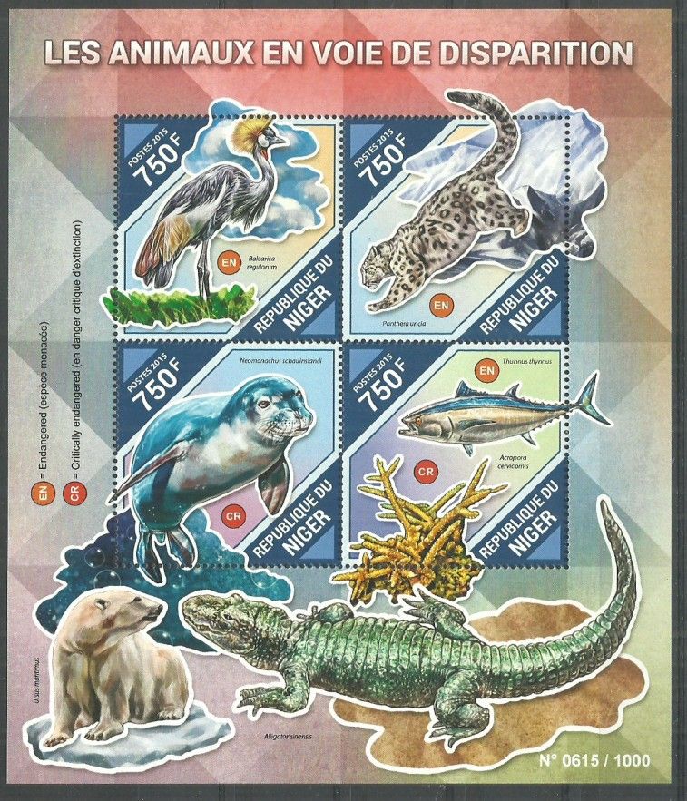 Znaczek Niger 2015 Mi ark 3892-3895 Czyste **