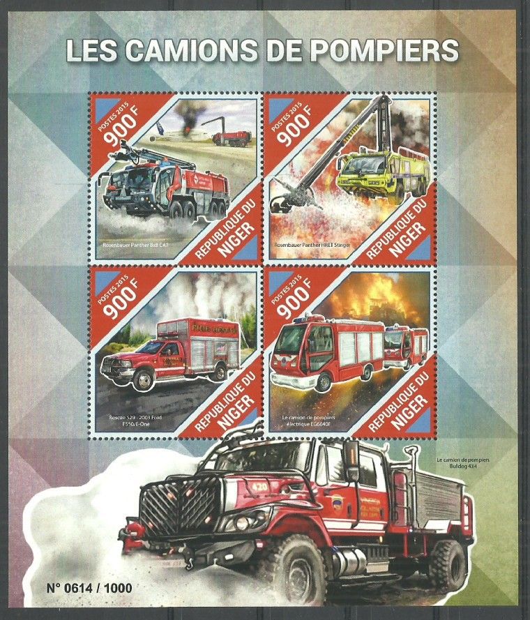 Znaczek Niger 2015 Mi ark 3927-3930 Czyste **