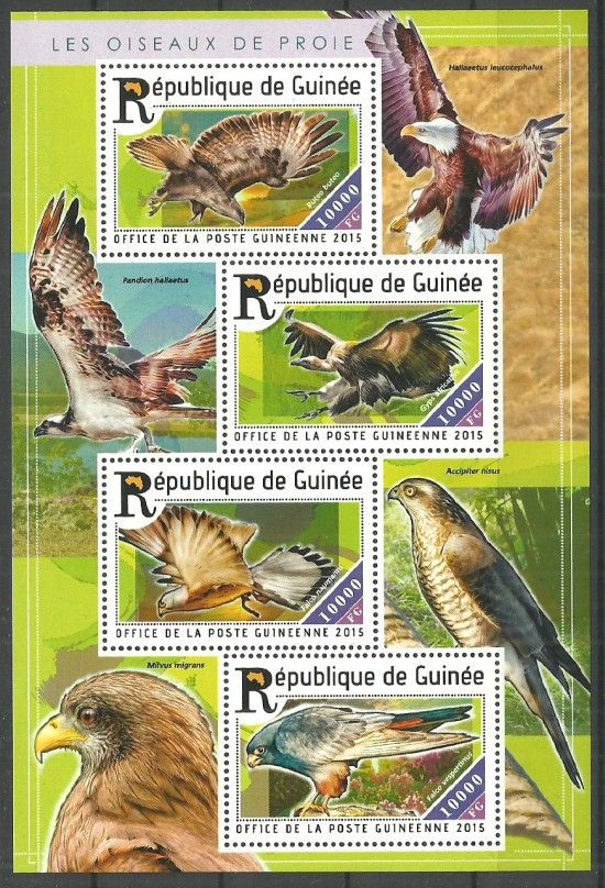 Znaczek Gwinea 2015 Mi ark 11048-11051 Czyste **