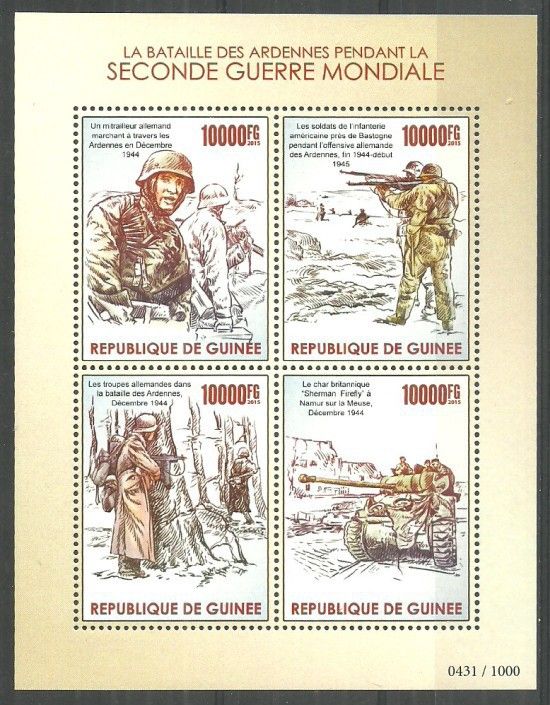 Znaczek Gwinea 2015 Mi ark 11378-11381 Czyste **