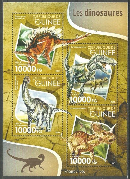 Znaczek Gwinea 2015 Mi ark 11423-11426 Czyste **