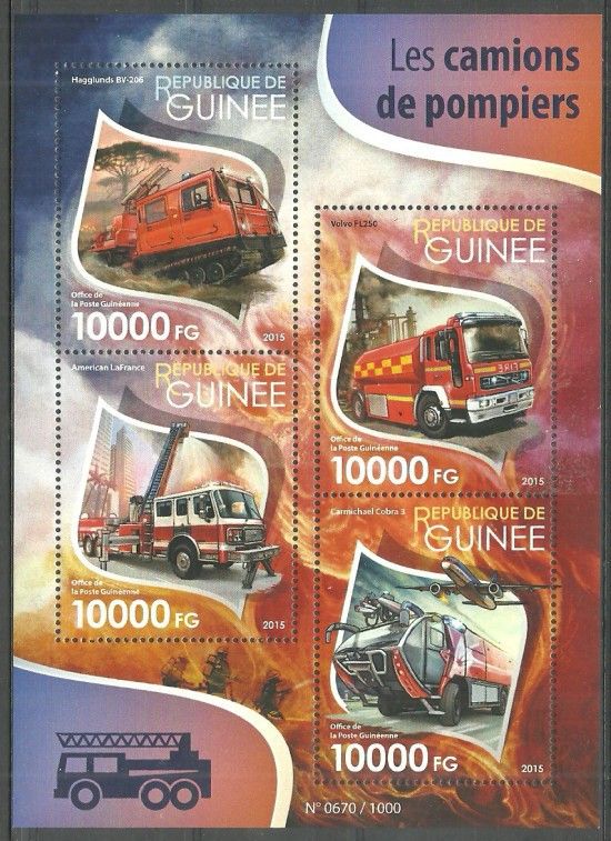 Znaczek Gwinea 2015 Mi ark 11463-11466 Czyste **