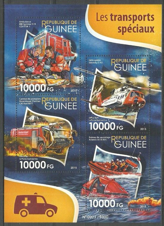 Znaczek Gwinea 2015 Mi ark 11468-11471 Czyste **