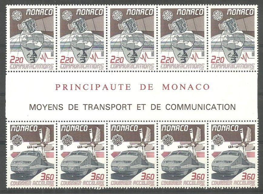 Znaczek Monako 1988 Mi 1859-1860 Czyste **