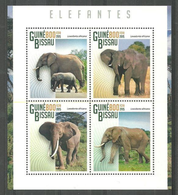 Znaczek Gwinea Bissau 2015 Mi ark 7586-7589 Czyste **