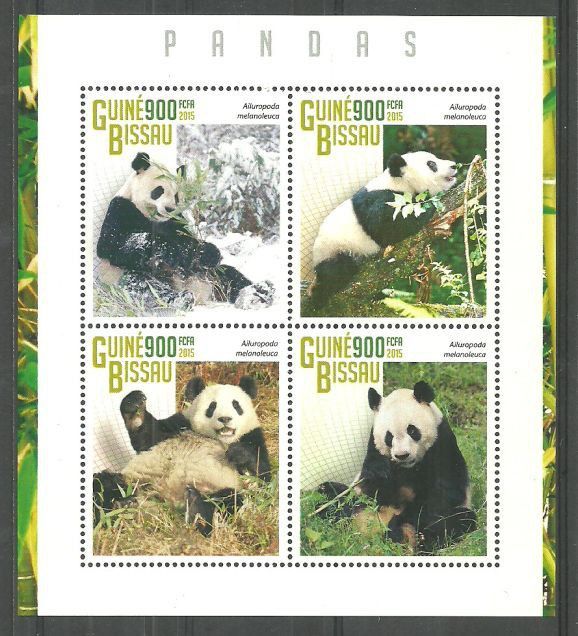 Znaczek Gwinea Bissau 2015 Mi ark 7596-7599 Czyste **