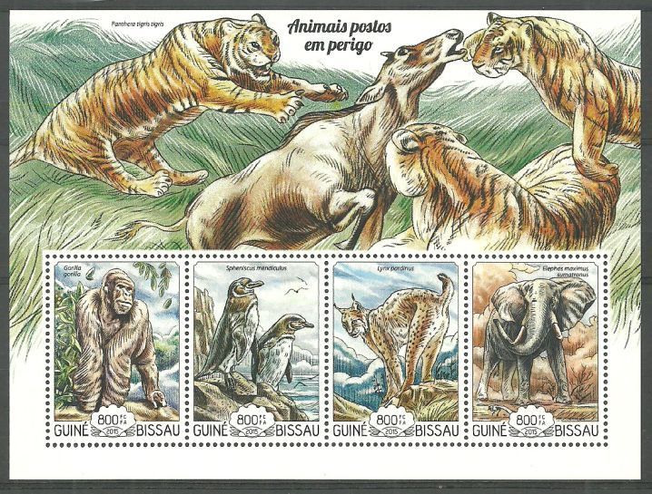 Znaczek Gwinea Bissau 2015 Mi ark 7697-7700 Czyste **