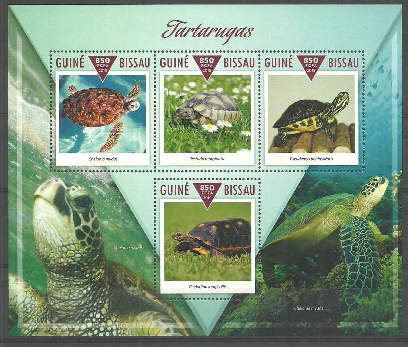 Znaczek Gwinea Bissau 2015 Mi ark 7814-7817 Czyste **