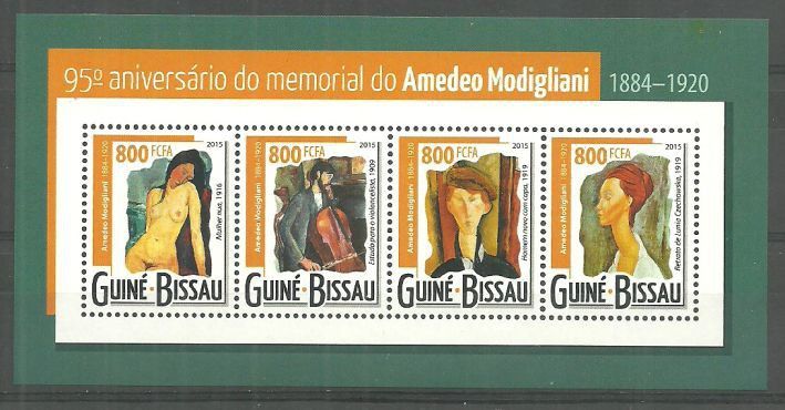 Znaczek Gwinea Bissau 2015 Mi ark 7862-7865 Czyste **