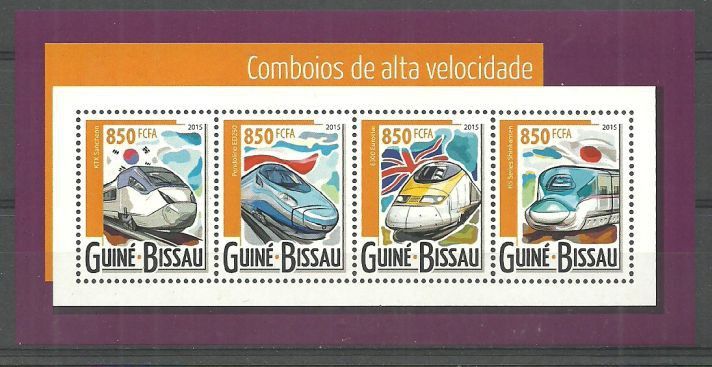 Znaczek Gwinea Bissau 2015 Mi ark 7871-7874 Czyste **