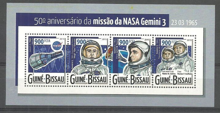 Znaczek Gwinea Bissau 2015 Mi ark 7890-7893 Czyste **