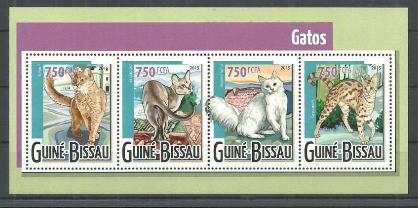 Znaczek Gwinea Bissau 2015 Mi ark 7905-7908 Czyste **