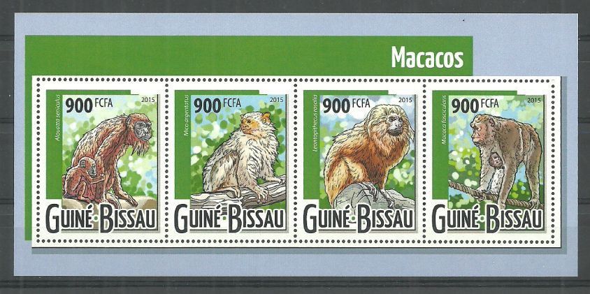 Znaczek Gwinea Bissau 2015 Mi ark 7972-7975 Czyste **