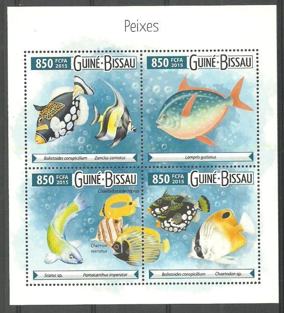 Znaczek Gwinea Bissau 2015 Mi ark 8045-8048 Czyste **