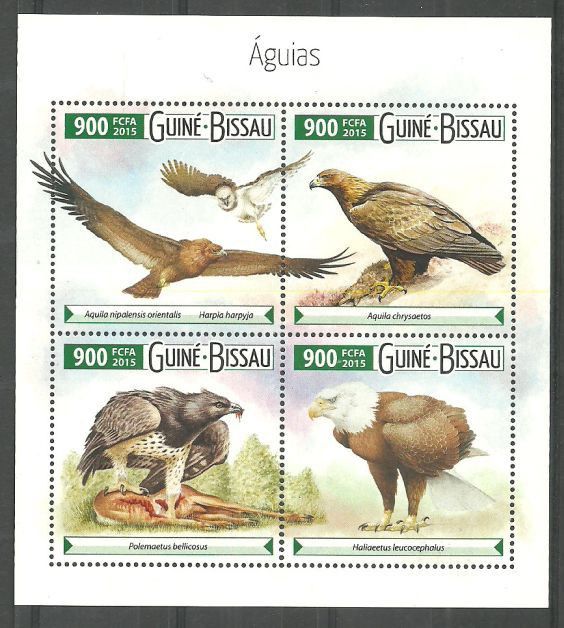 Znaczek Gwinea Bissau 2015 Mi ark 8059-8062 Czyste **