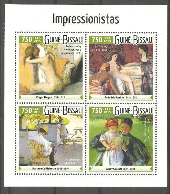 Znaczek Gwinea Bissau 2015 Mi ark 8069-8072 Czyste **