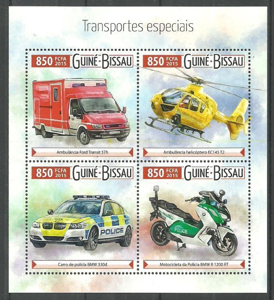 Znaczek Gwinea Bissau 2015 Mi ark 8100-8103 Czyste **