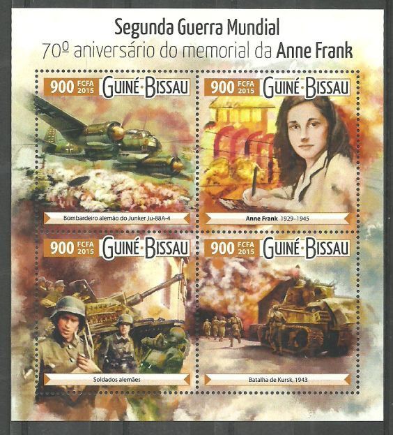 Znaczek Gwinea Bissau 2015 Mi ark 8138-8141 Czyste **