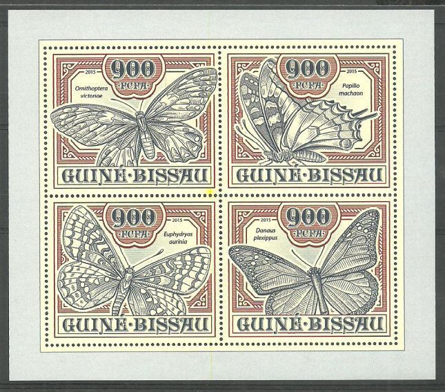 Znaczek Gwinea Bissau 2015 Mi ark 8153-8156 Czyste **