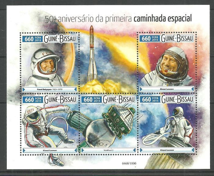 Znaczek Gwinea Bissau 2015 Mi ark 8175-8179 Czyste **
