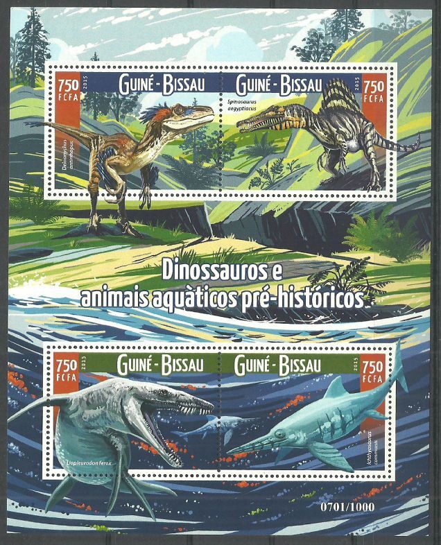 Znaczek Gwinea Bissau 2015 Mi ark 8232-8235 Czyste **