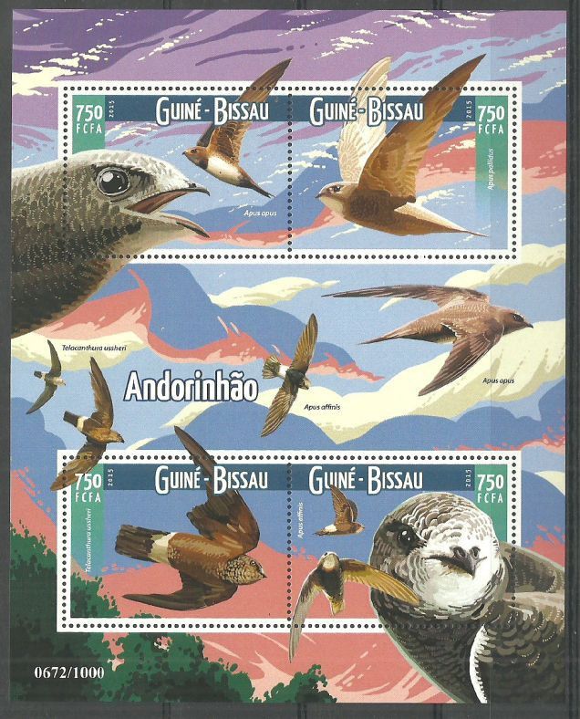 Znaczek Gwinea Bissau 2015 Mi ark 8241-8244 Czyste **