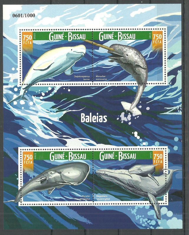 Znaczek Gwinea Bissau 2015 Mi ark 8268-8271 Czyste **