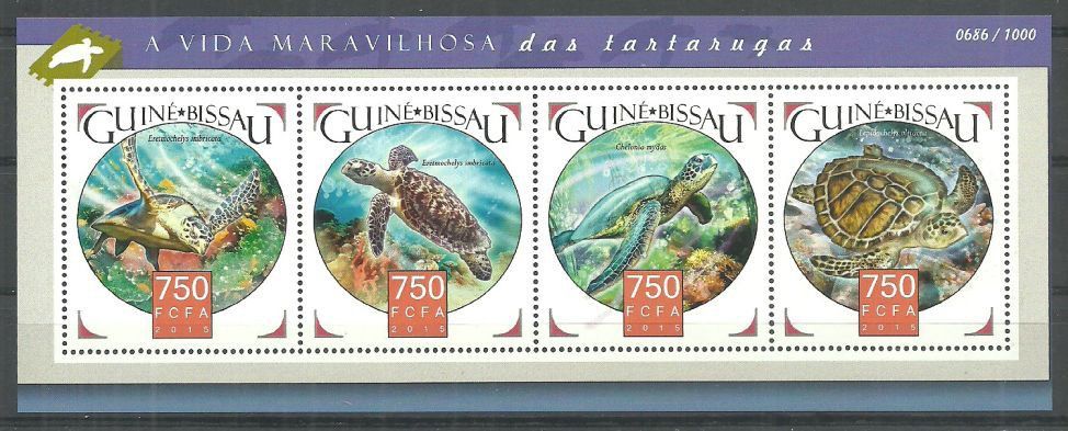Znaczek Gwinea Bissau 2015 Mi ark 8352-8355 Czyste **