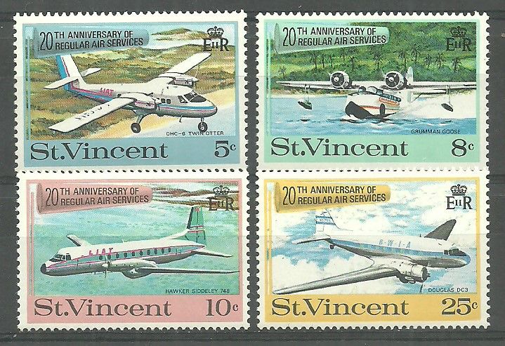 Znaczek St. Vincent 1970 Mi 274-277 Czyste **