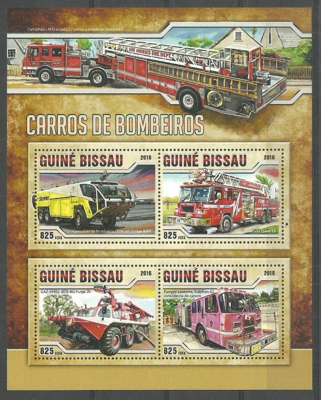 Znaczek Gwinea Bissau 2016 Mi ark 8619-8622 Czyste **