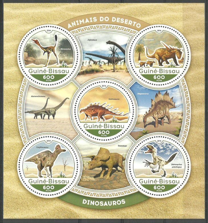 Znaczek Gwinea Bissau 2016 Mi ark 8787-8791 Czyste **