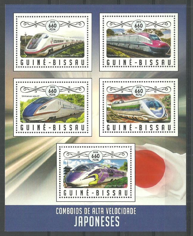Znaczek Gwinea Bissau 2016 Mi ark 8985-8989 Czyste **