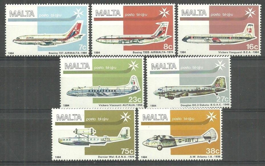 Znaczek Malta 1984 Mi 697-703 Czyste **