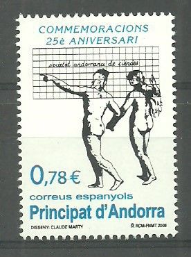 Znaczek Andora (hiszpańska) 2008 Mi 351 Czyste **