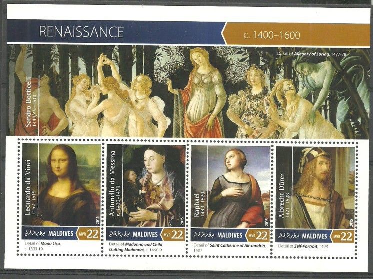 Znaczek Malediwy 2015 Mi ark 5981-5984 Czyste **