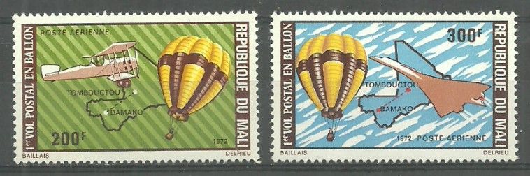 Znaczek Mali 1972 Mi 370-371 Czyste **