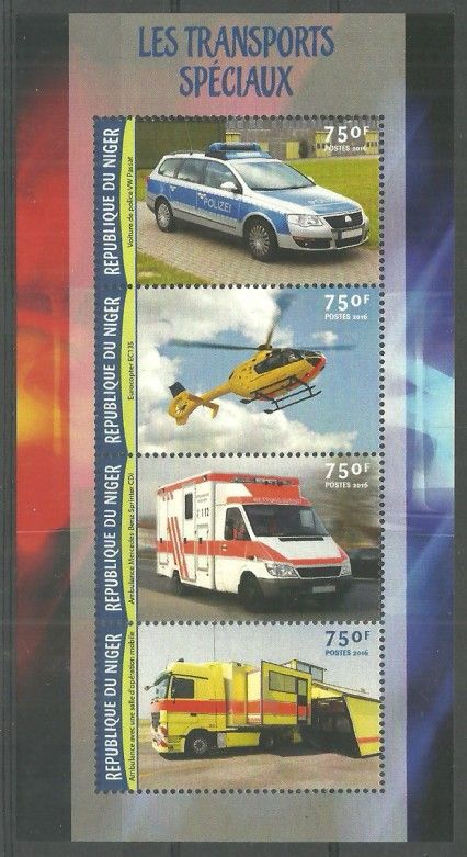 Znaczek Niger 2016 Mi ark 4192-4195 Czyste **