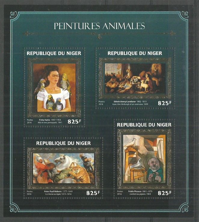 Znaczek Niger 2016 Mi ark 4362-4365 Czyste **
