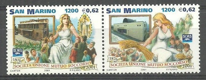 Znaczek San Marino 2001 Mi 1976-1977 Czyste **