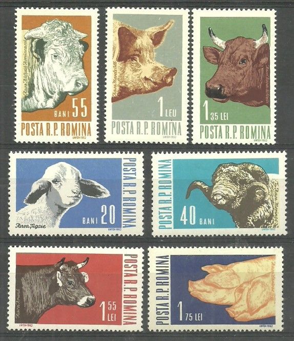 Znaczek Rumunia 1962 Mi 2117-2123 Czyste **