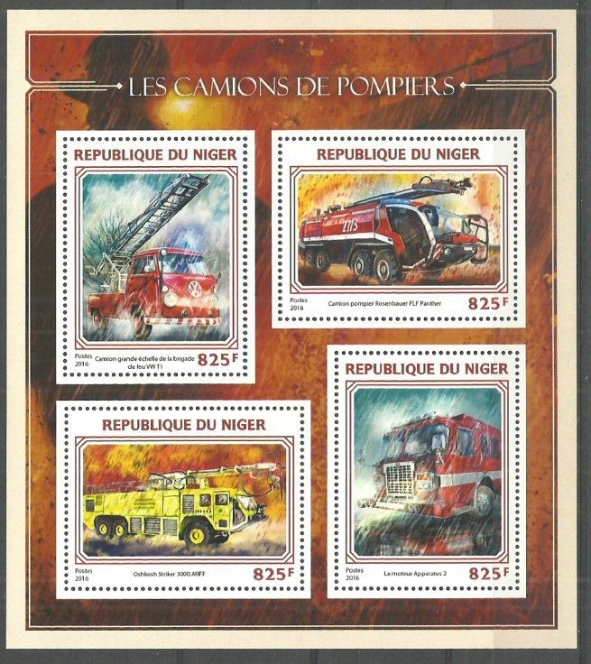 Znaczek Niger 2016 Mi ark 4452-4455 Czyste **